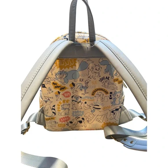Disney Parks Loungefly Mini Backpack Disney Animals Sound Effects Print Blue - Picture 7 of 11